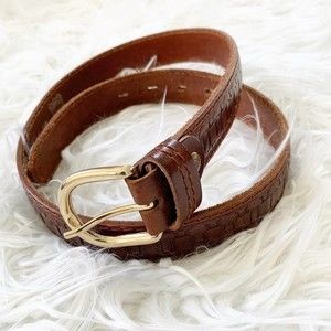 VERO CUOIO El Sombrero Brown Leather Belt 30